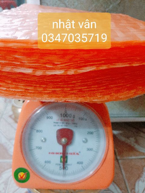 500g bánh tráng mỏng hình chữ nhật màu cam