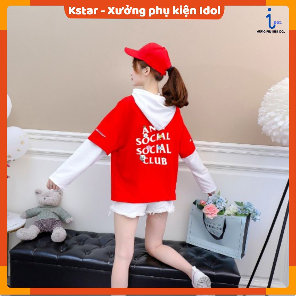 Áo hoodie phối tay hình nhân vật Bangtan (N4B04M1)