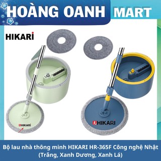 Bộ lau nhà thông minh HIKARI HR-365F kèm 2 bông lau công nghệ Nhật sạch gọn nhẹ sạch gấp 3 lần