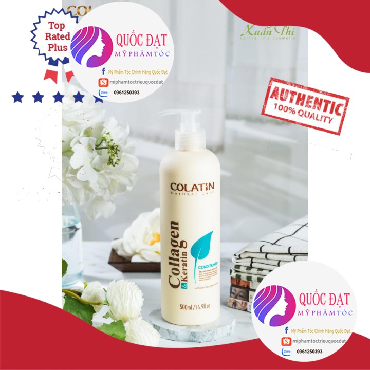 Gội và xả colatin colagen siêu mềm mượt loại 1000nl và 500ml