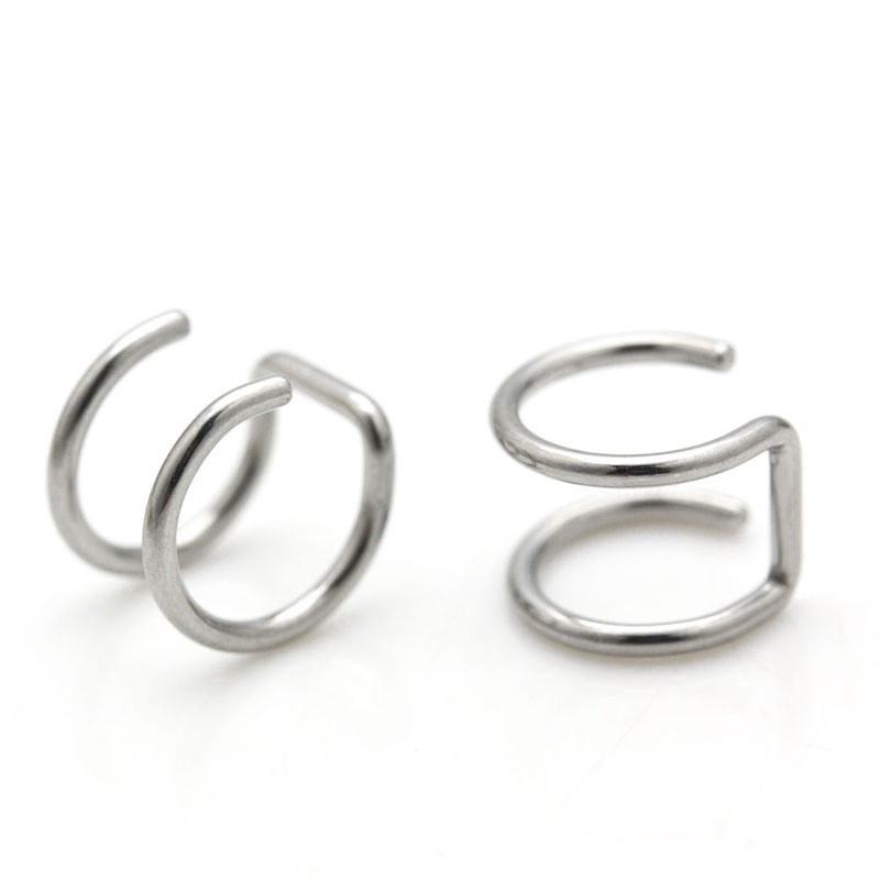 (Hàng Mới Về) Kẹp Vành Tai Không Cần Xỏ Lỗ Phong Cách Punk Đơn Giản Cho Nam Và Nữ