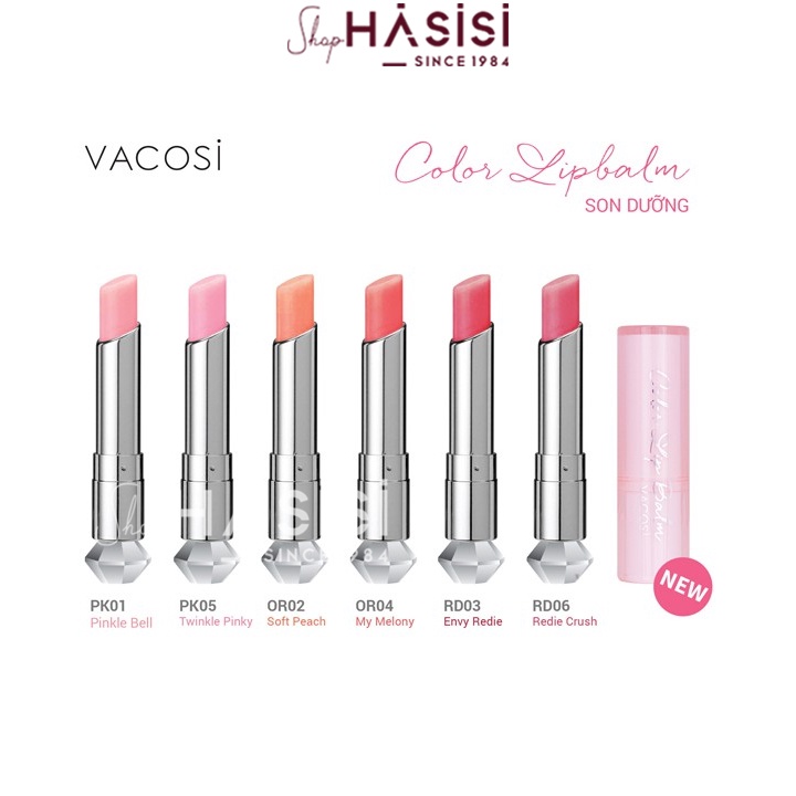 Son Dưỡng Có Màu VACOSI COLOR LIP BALM
