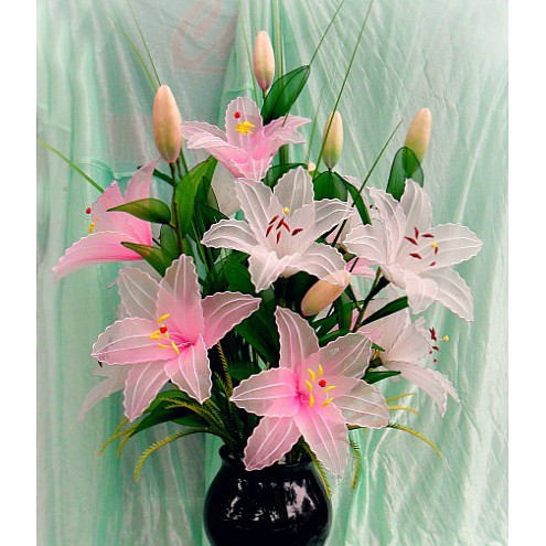 combo nguyên liệu đầy đủ làm bình ly 10 bông