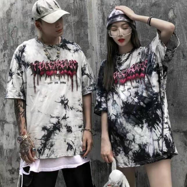 Áo Thun LOANG CHỮ ĐỎ Form Rộng Nam Nữ Hàn Quốc Tuổi Teen Cực HOT_ZUKABEO Đẹp