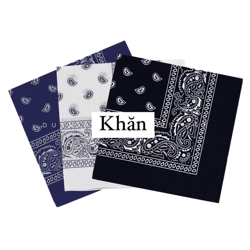 Khăn bandana turban vuông nhiều màu | Chain quần streetwear | DUYHI | Ảnh thật