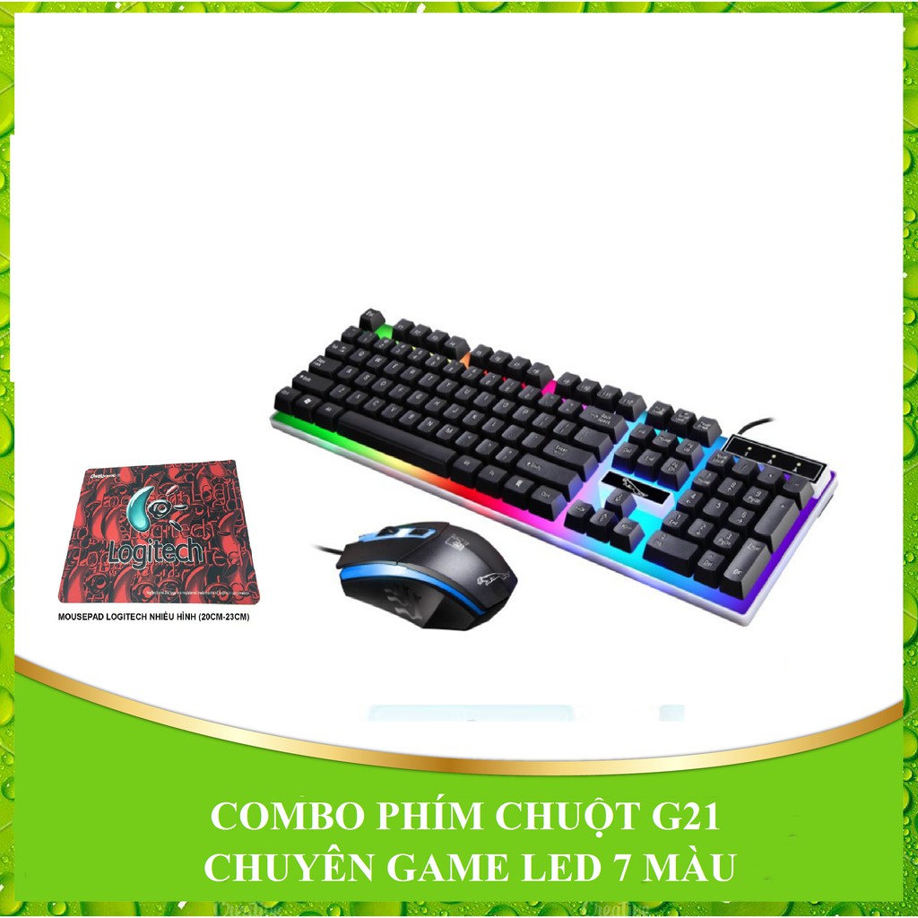 Bộ bàn phím và chuột G21 chuyên Game Led 7 màu + LÓT