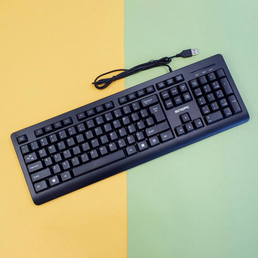 Bàn phím có dây SingPC KB-196 - Hàng Chính Hãng
