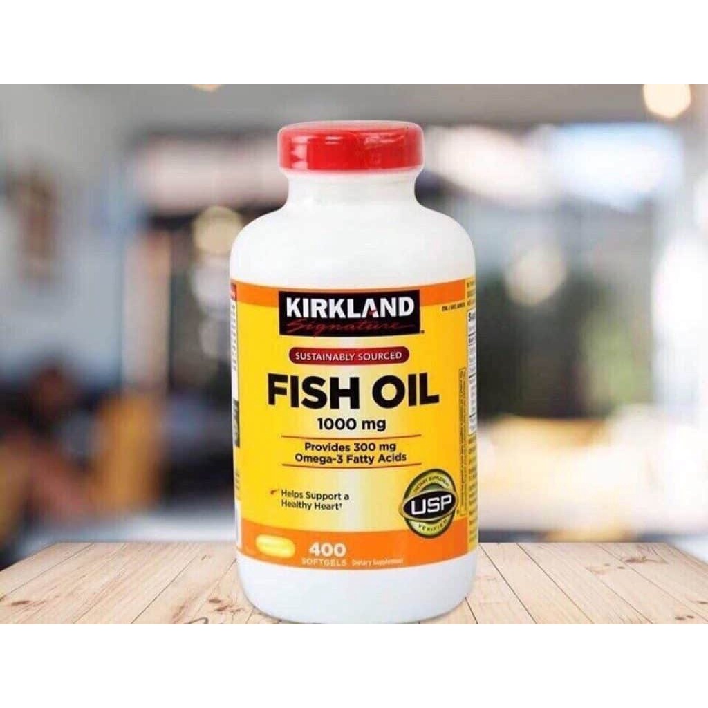 Viên Uống Dầu Cá Kirkland Signature Fish OIl Mỹ 400 viên
