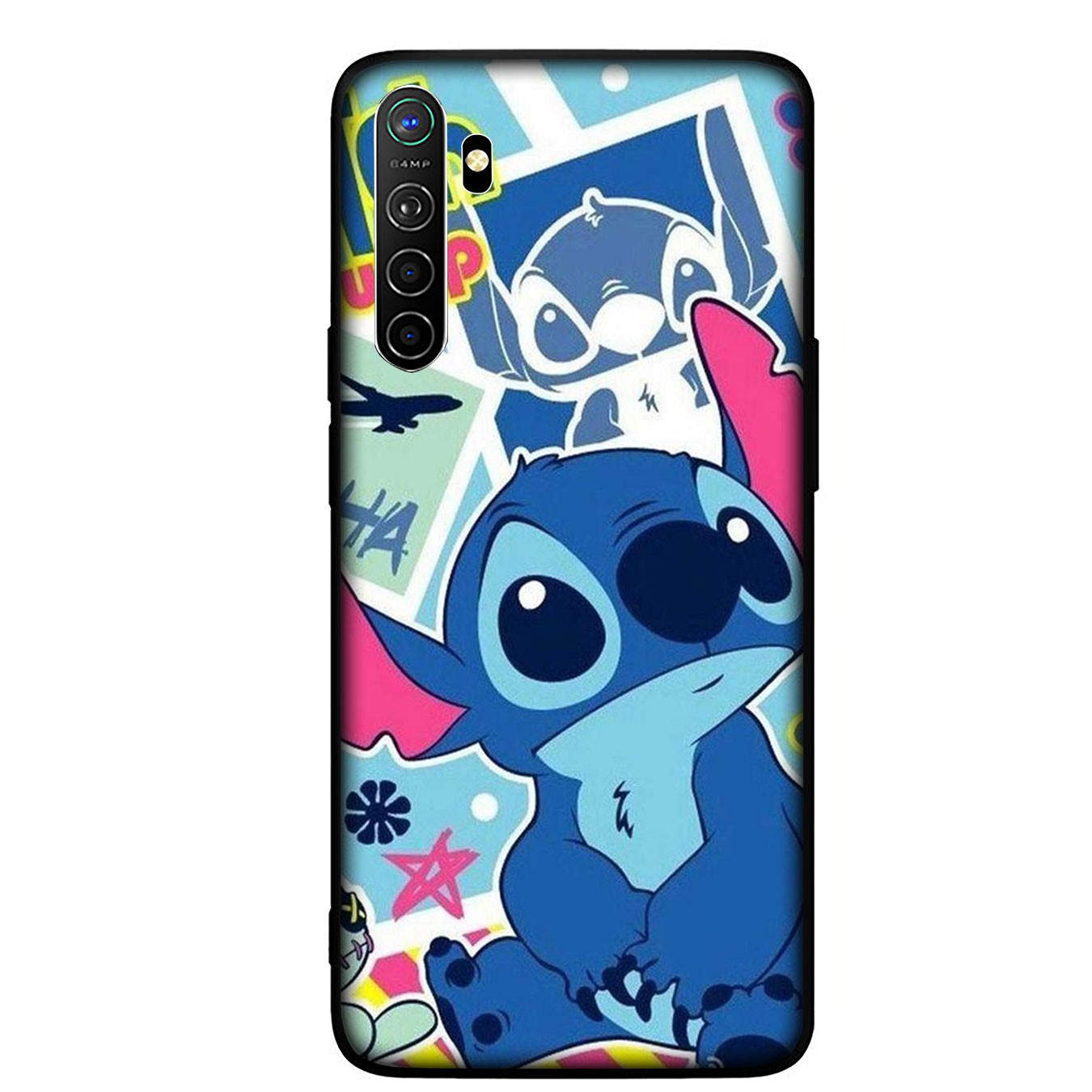 Samsung Galaxy A9 A8 A7 A6 Plus J8 2018 + A21S A70 M20 A6+ A8+ 6Plus Casing Soft Silicone Cartoon Stich Phone Case