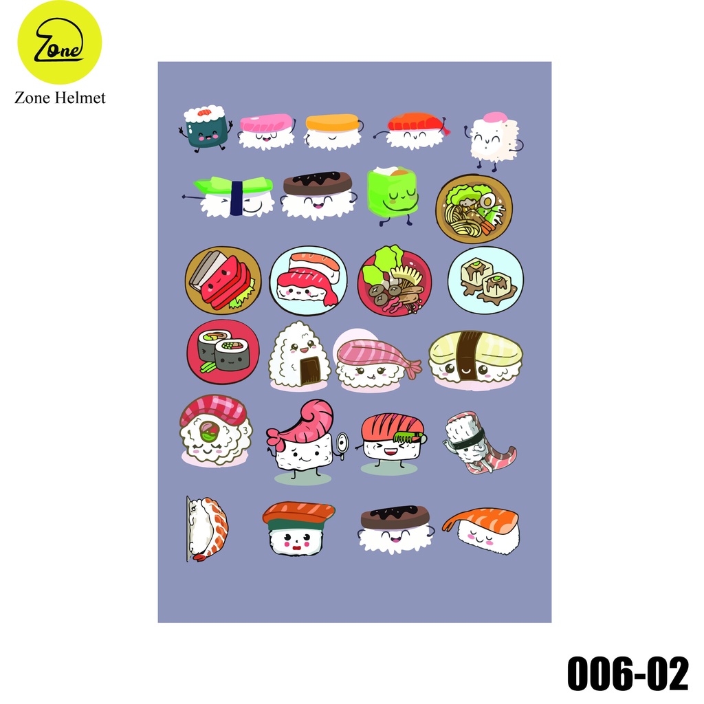 Set A4 Sticker Shusi hình dáng cao cấp