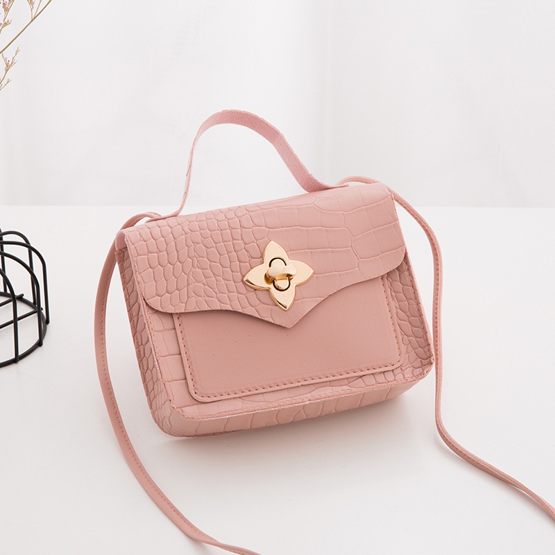 Túi Xách Tay Hoa Văn Da Cá Sấu Phong Cách Retro Dễ Phối Đồ Thời Trang Dành Cho