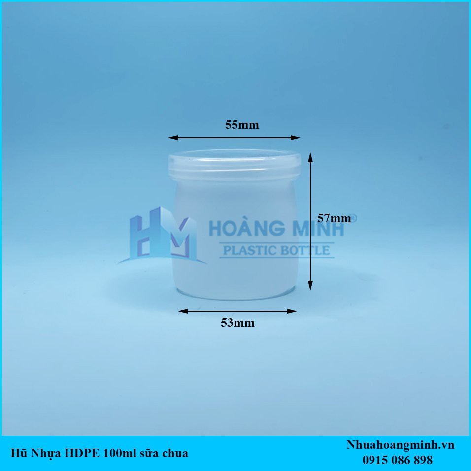 50 Hũ Sữa Chua Nhựa Dày 90ml - 100ml - 120ml 160ml