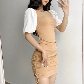 ĐẦM BODY TAY PHỒNG RÚT EO