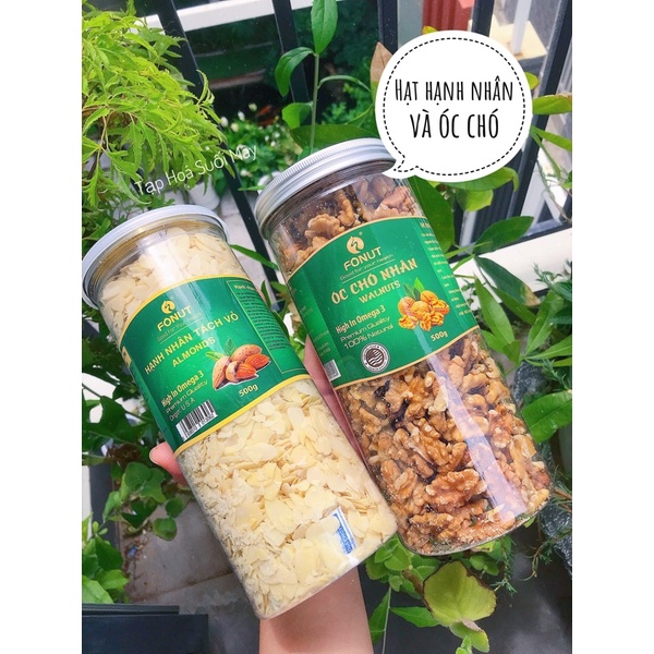 HẠT HẠNH NHÂN CẮT LÁT & HẠT ÓC CHÓ TÁCH VỎ CHO BÉ ĂN DẶM (Có tách lẻ 100gr)