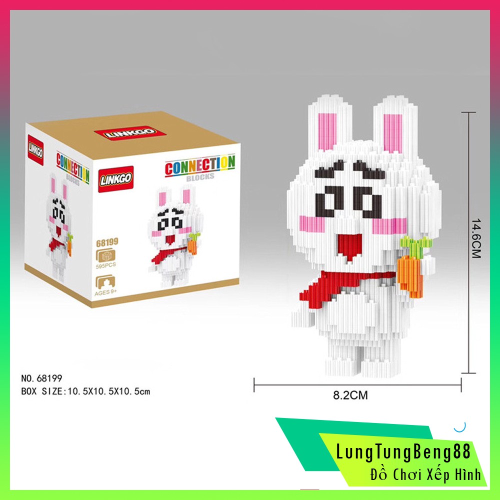 Xếp Hình lego,Lắp Ghép Hãng Linkgo Cao Cấp Hình Gấu Siêu Dễ Thương