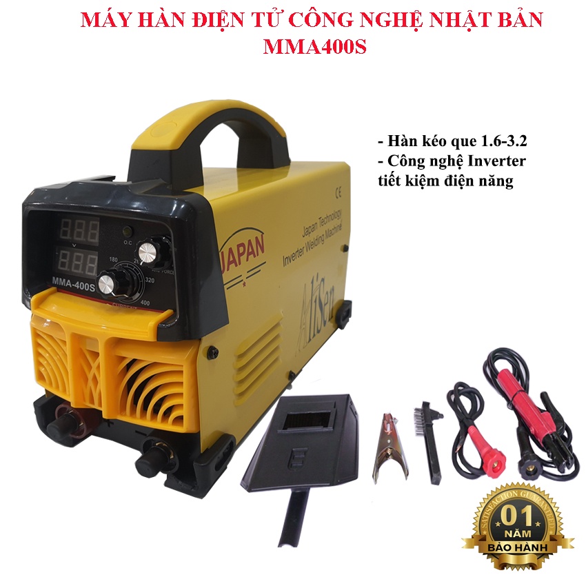 Máy hàn điện tử ALISEN MMA400S- công nghệ Nhật Bản- tiết kiệm điện năng- bảo hành 1 năm