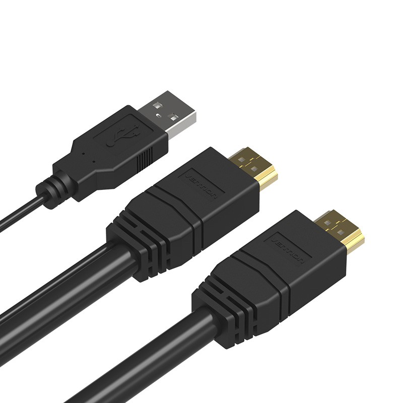 Cáp HDMI v1.4 Vention VDH-A01 dài 20m, 25m, 30m, 40m, 50m hỗ trợ 2K,4K.@30Hz- Hàng Chính Hãng