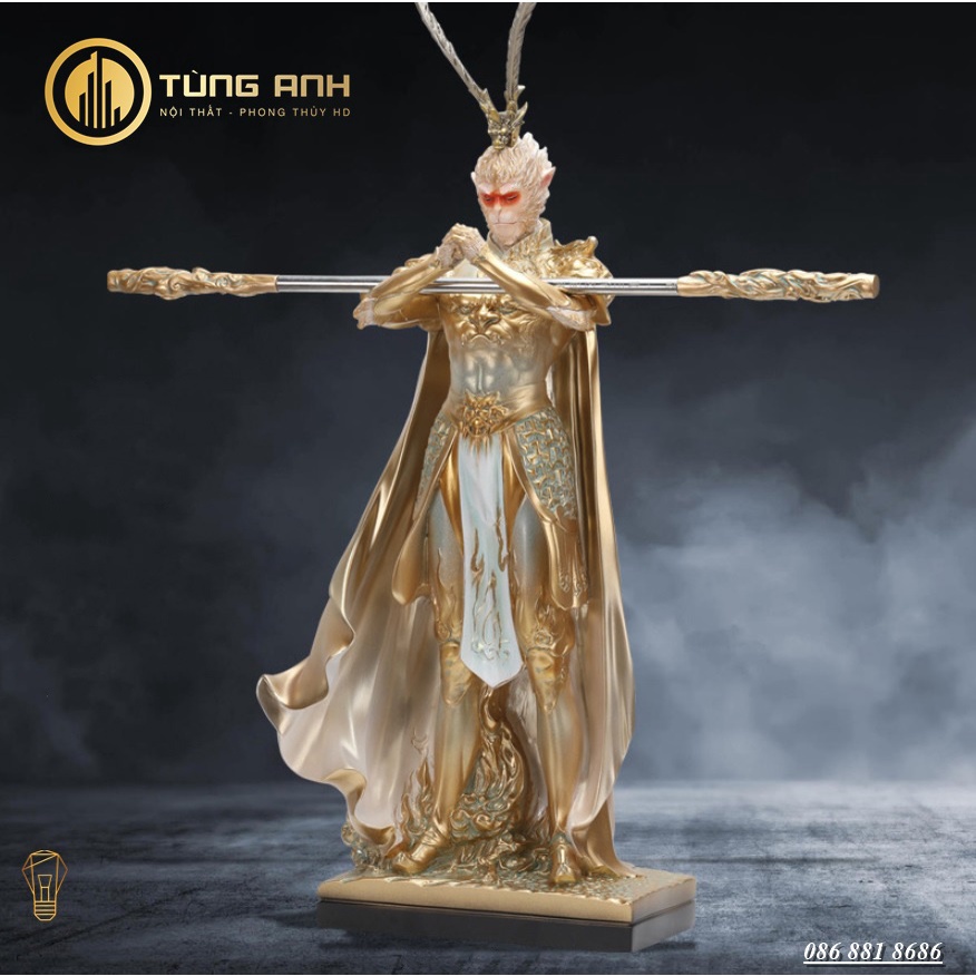 Tượng Tôn Ngộ Không - Tề Thiên Đại Thánh PT-30 - Decor Trang Trí Căn Phòng -Cao 38cm-Đem Lại Sự May Mắn ,Tài Lộc,Bình An