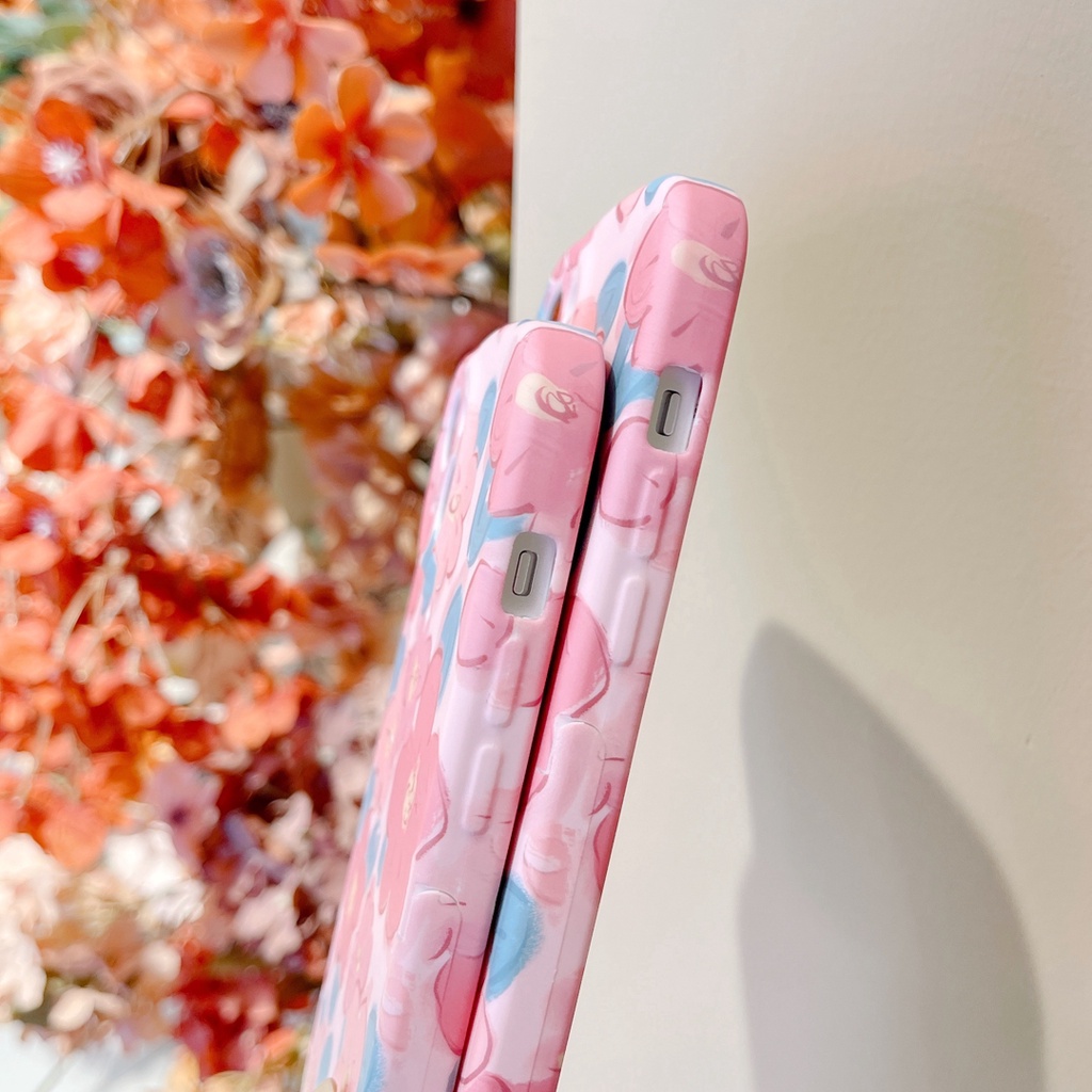 Ốp Điện Thoại Mềm Họa Tiết Hoa Sơn Dầu Kèm Giá Đỡ Cho iphone 12 pro max 11 pro max xs max xr x
