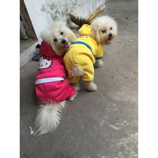 Áo hồng hello kitty 4 chân cho chó mèo