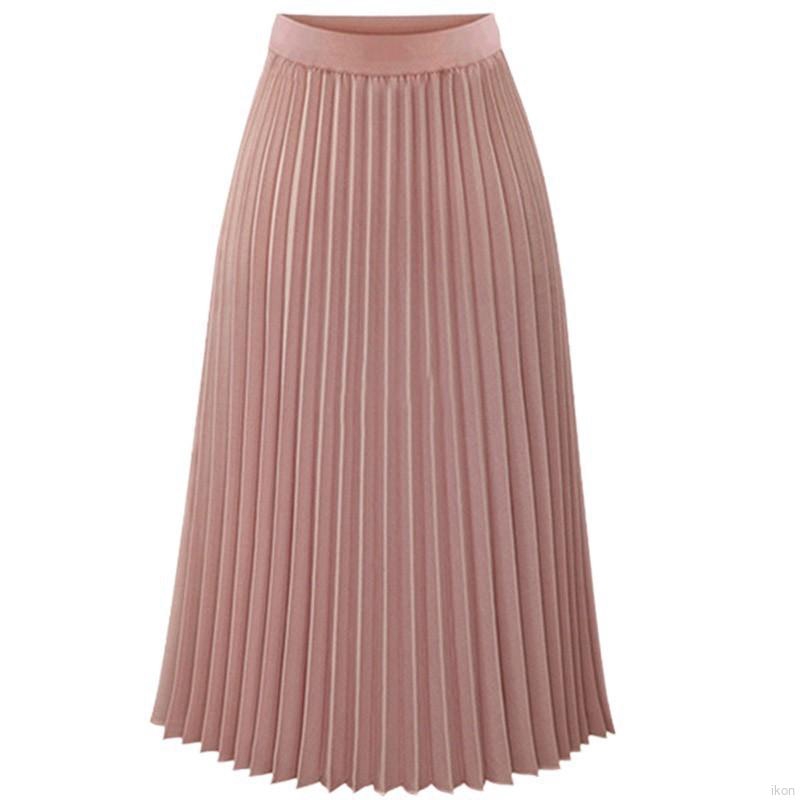 Chân váy Chiffon màu trơn chân váy xếp ly | BigBuy360 - bigbuy360.vn