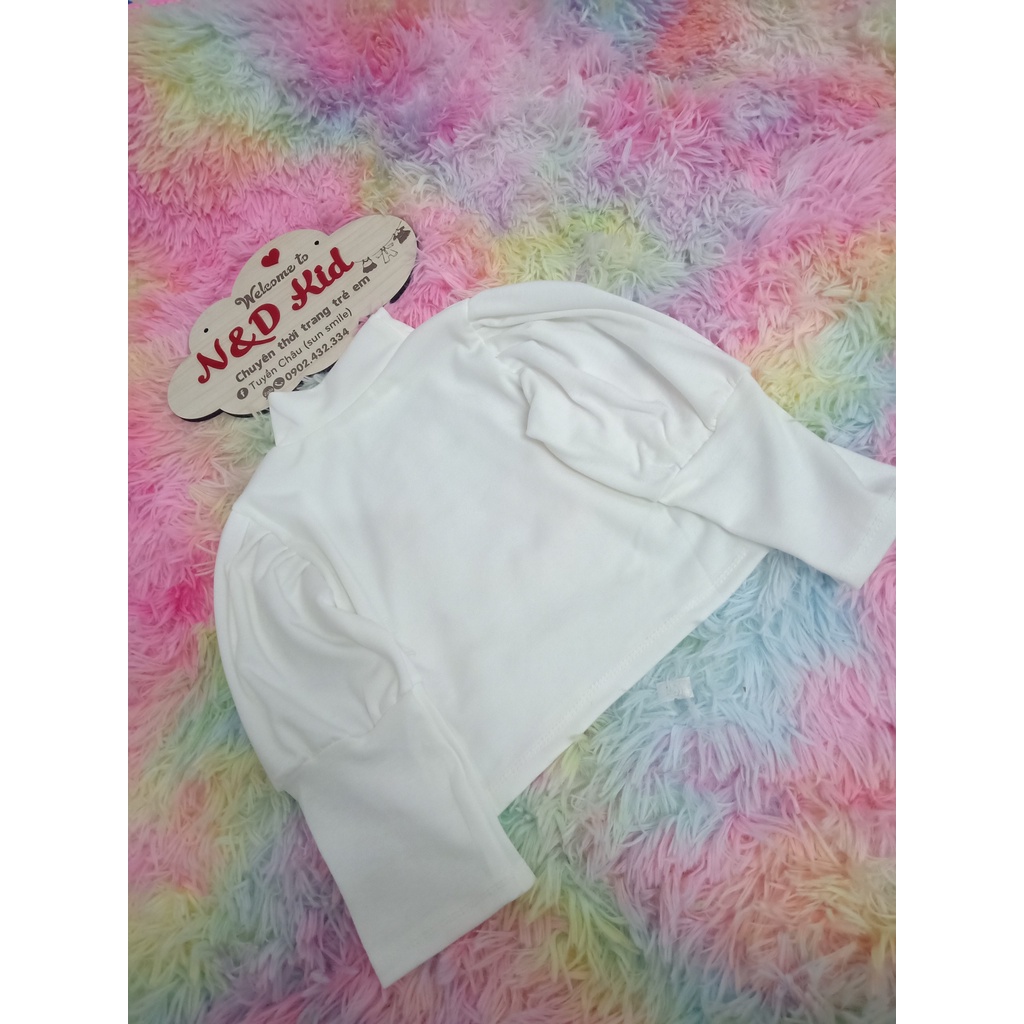 Set Yếm Váy Dạ Cho Bé - Set Áo Cotton Len Phối Lưới Diện Tết Cho Bé 8-18kg  - N&D Kids