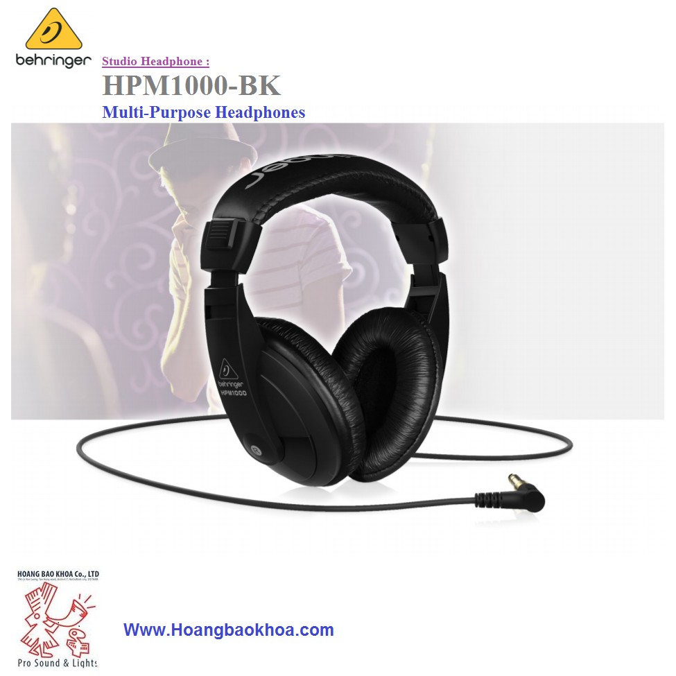 Tai nghe Behringer HPM1000-BK -- Studio headphone Behringer