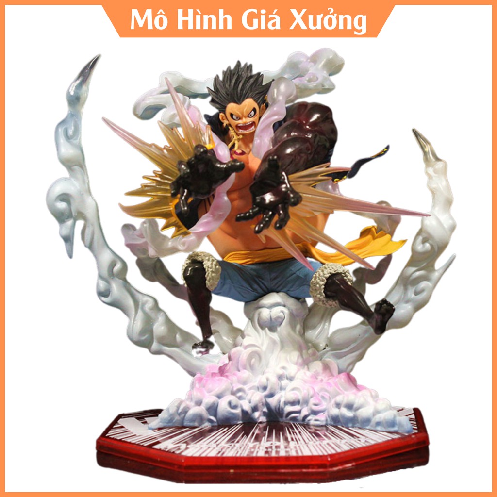 Mô hình One Piece Luffy gear 4 fzero haki cao 19cm trạng thái chiến đấu  , figure mô hình anmie one piece luffy