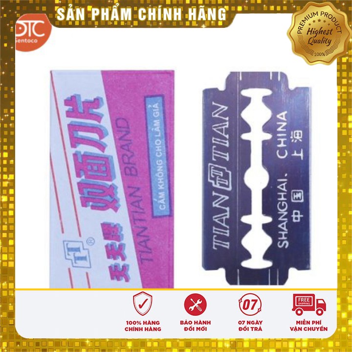 Hộp dao tem gồm 10 lưỡi dao sắc bén Tian Tian Brand