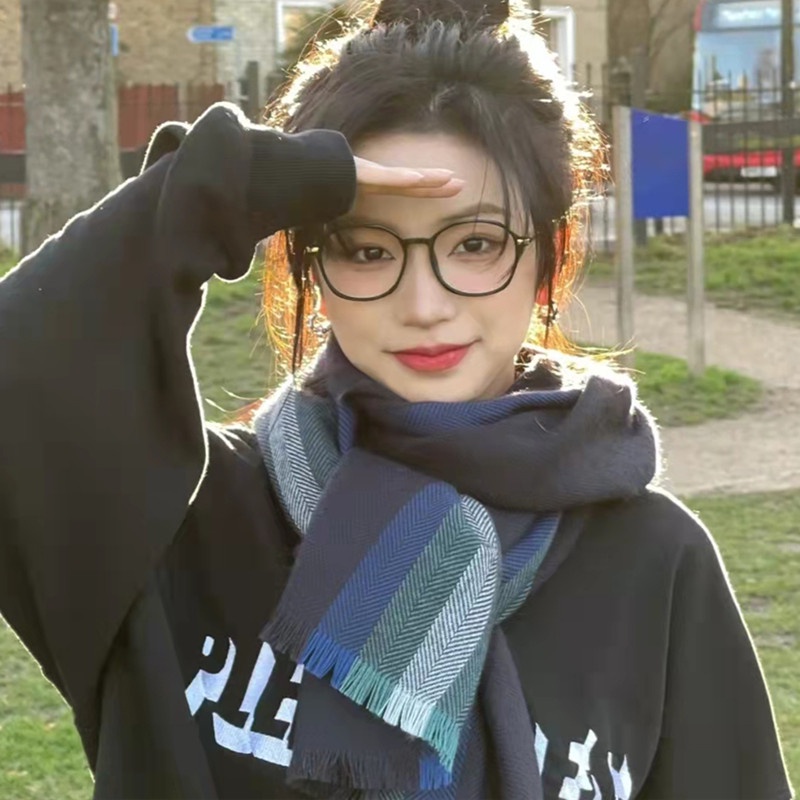 Mắt Kính Gọng Kim Loại Chống Bức Xạ Phong Cách Retro Hàn Quốc Cho Nam Nữ