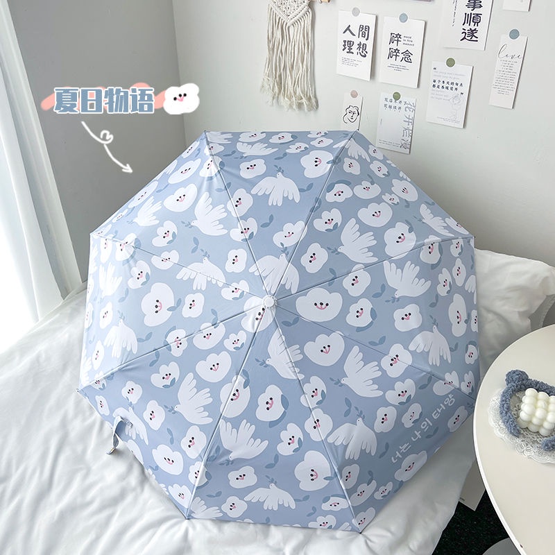 Dù Che Nắng Mini Tự Động Chống Tia UV Hình Chim Bồ Câu Dễ Thương
