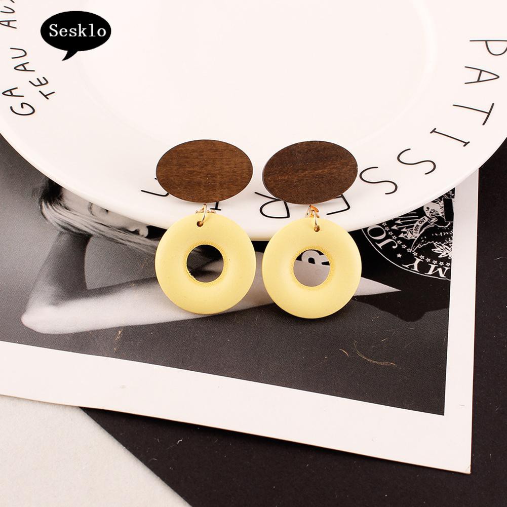 Bộ Đồ Hóa Trang Nhân Vật SK Độc Đáo☀Khuyên Tai Nữ Bằng Gỗ Thời Trang Cổ Điển