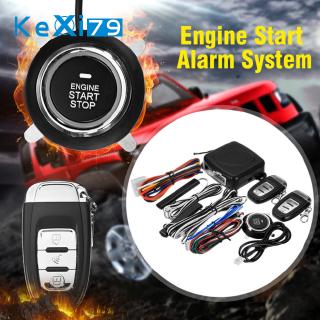 9Pcs/Set Car SUV Keyless Entry Engine Start Alarm System Push Button Remote Starter Stop Auto