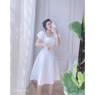 Đầm Gấm Thiết Kế Tay Phồng