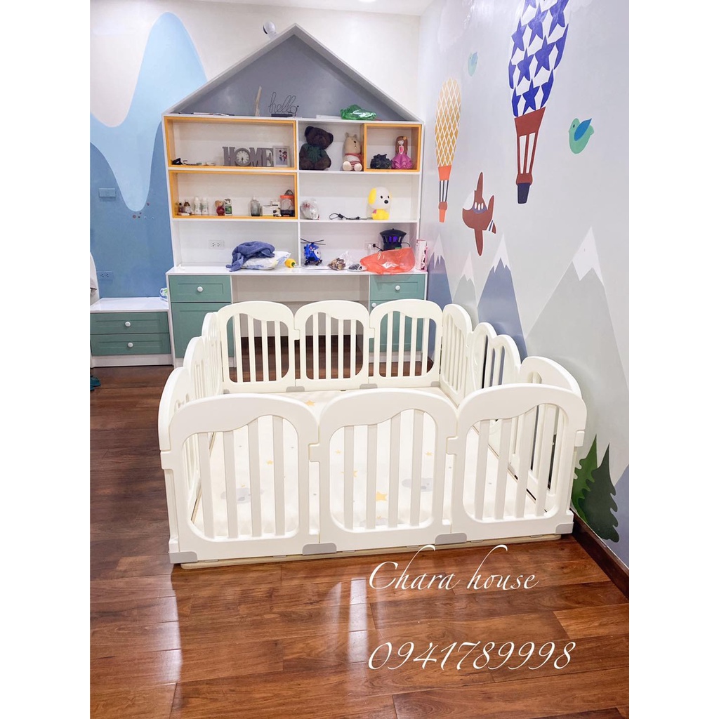 Quây nhựa Baby Heart cao cấp,tiện lợi và chắc chắn-Màu Trắng