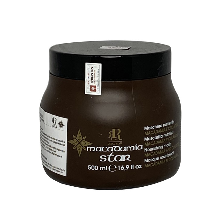 Dầu hấp chăm sóc tóc hư tổn và giúp làm mềm tóc Rrline Macadamia Collagen Star Mask 500ml