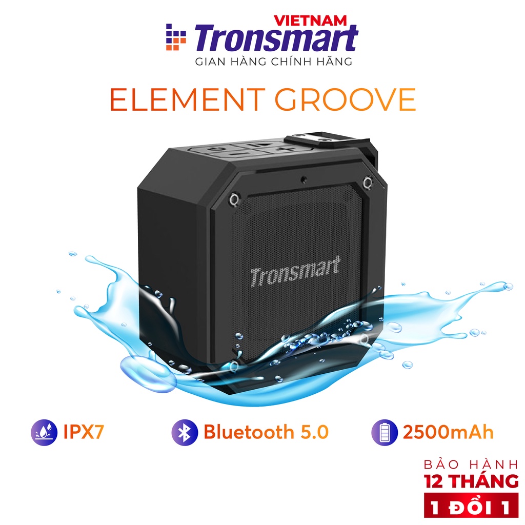 Loa Bluetooth Tronsmart Groove Speaker Chống nước IPX7 TM-322483 - Hàng phân phối chính hãng - Bảo hành 12 tháng 1 đổi 1