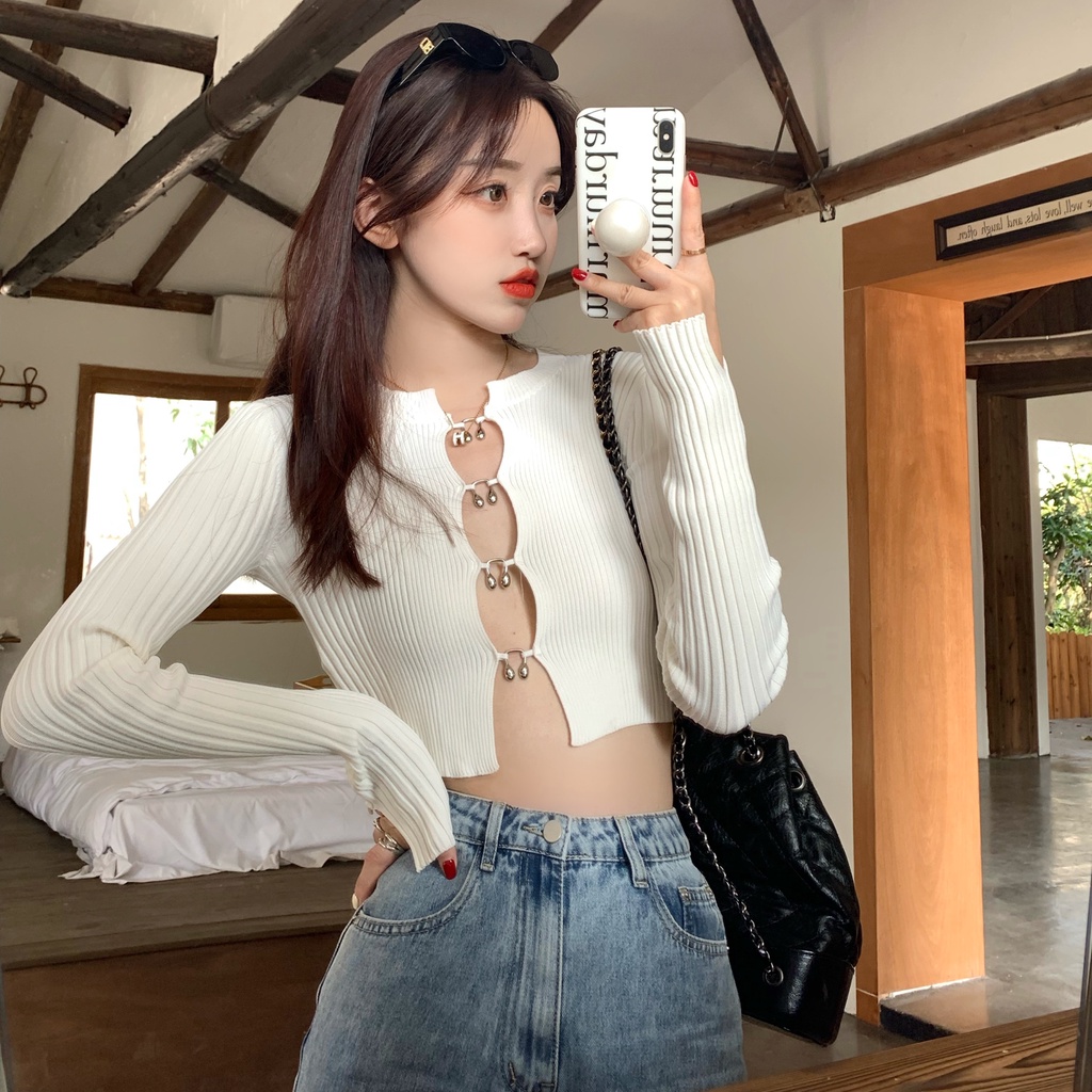 Áo Khoác Len cardigan Dáng Ngắn Thời Trang Hàn Quốc Cho Nữ | BigBuy360 - bigbuy360.vn