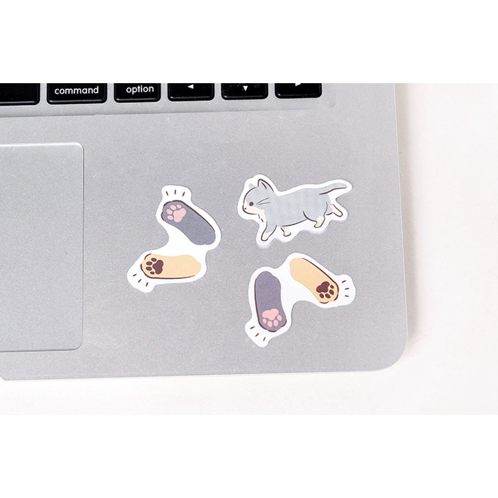 Set 45 miếng dán trang trí sổ tay hình mèo xinh xắn đáng yêu