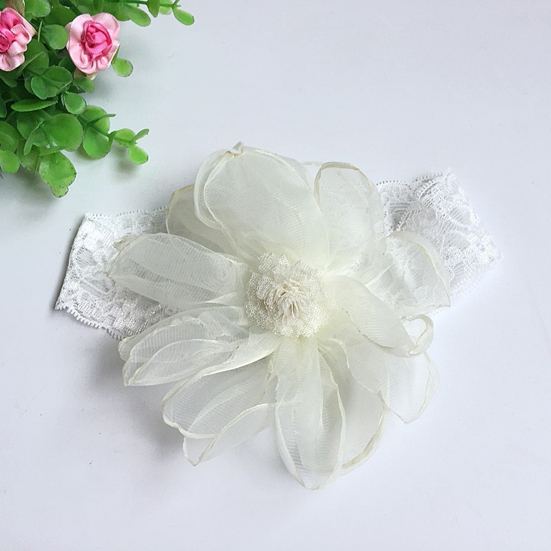 Băng đô ren hoa xinh xắn cho bé gái