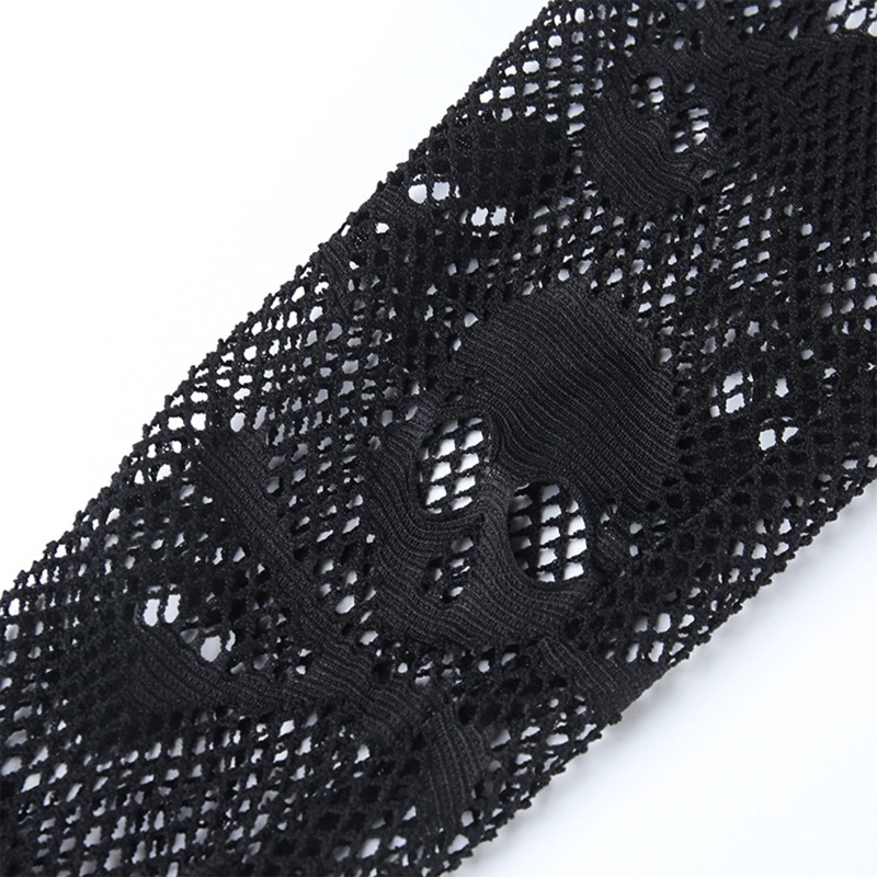 Áo Croptop Sát Nách Phối Lưới Phong Cách Đường Phố Gợi Cảm Thời Trang Cho Nữ