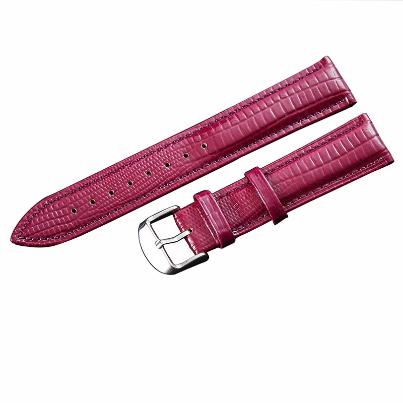 2019 New Lizard Pattern Genuine Leather Watch Band Bright Belt Watch Accessories 12mm 14mm 16mm 18mm 20mm 22mm 24mm