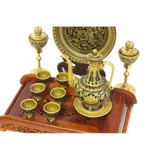 Bình rót rượu men hoàng thổ Bát Tràng- 1 bình sang cả phòng khách