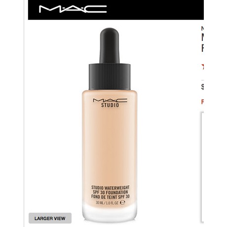 KEM NỀN MAC STUDIO WATERWEIGHT FOUNDATION SPF30 30ML NHẬP KHẨU CHÍNH HÃNG - 4395