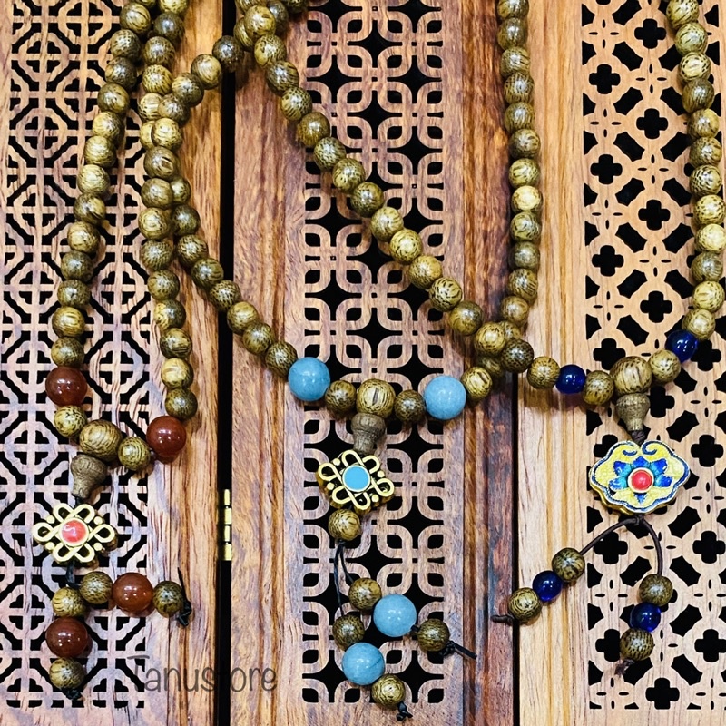 VÒNG TRẦM TỐC VN 108 HẠT MIX KHOÁ TRƯỜNG THỌ- KHOÁ VÔ TẬN- TANUSTORE