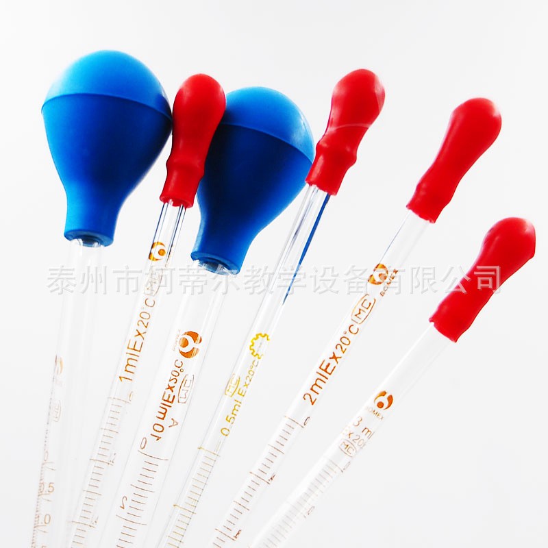 Ống hút nhỏ giọt artemia bằng thủy tinh chia vạch (Ống pipet quả bóp cao su) 0.5 ml - 1 ml - 2 ml - 3 ml - 5 ml - 10 ml