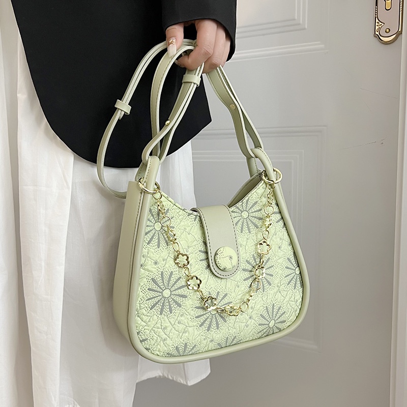 Túi đeo vai IELGY in họa tiết phong cách cổ điển Hàn Quốc thời trang cho nữ