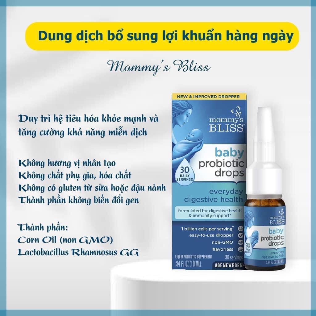 Dung dịch bổ sung lợi khuẩn hàng ngày Mommys Bliss - 10ml