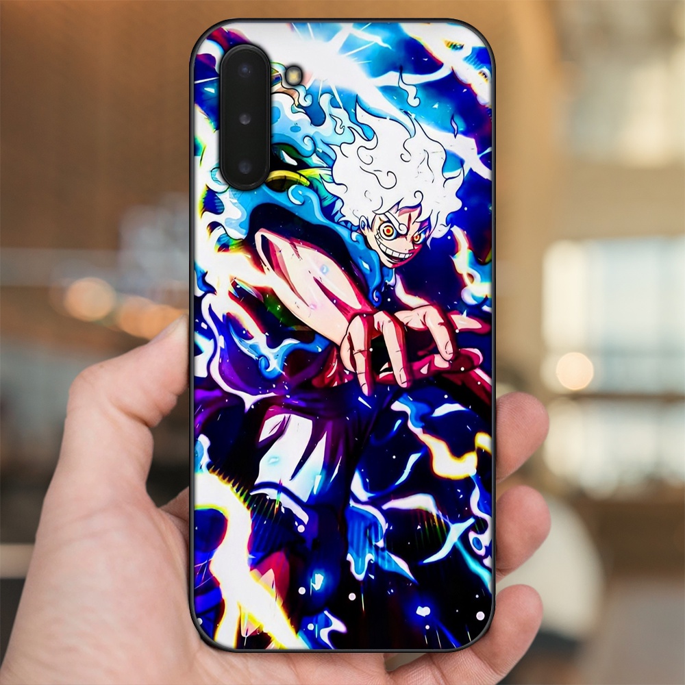 Ốp lưng Samsung Note 10 viền đen in hình Luffy One Piece