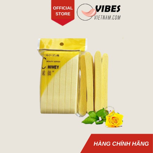 Bông nở rửa mặt bọt biển Chivey tẩy trang làm sạch da dạng nén bịch 12 miếng - vibesvietnam